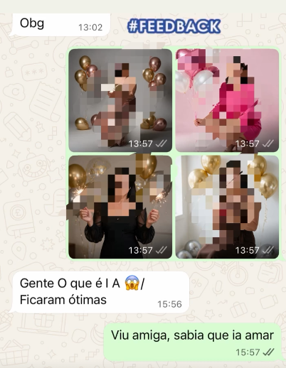 Print do feedback da cliente